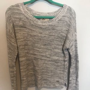 Hollister gray and white sweater